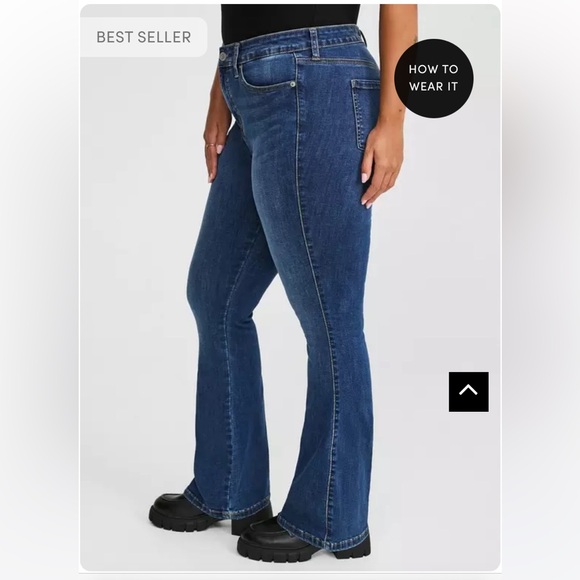 NWT Torrid Trio Fit Slim Boot limitless stretch blue jeans Size 10T-14T - Picture 2 of 9